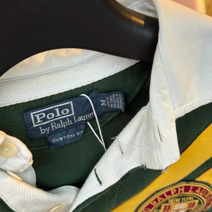[BUNJANG] Polo Ralph Lauren Rugby Shirt Green/Yellow / [깨끗/95] 폴로 랄프로렌 럭비티 그린/옐로우