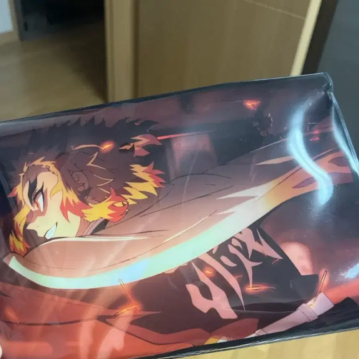 [BUNJANG] Demon Slayer Kyojuro Rengoku Mini Transparent Pouch File / 귀멸의 칼날 렌고쿠 쿄주로 미니 투명 파우치 파일