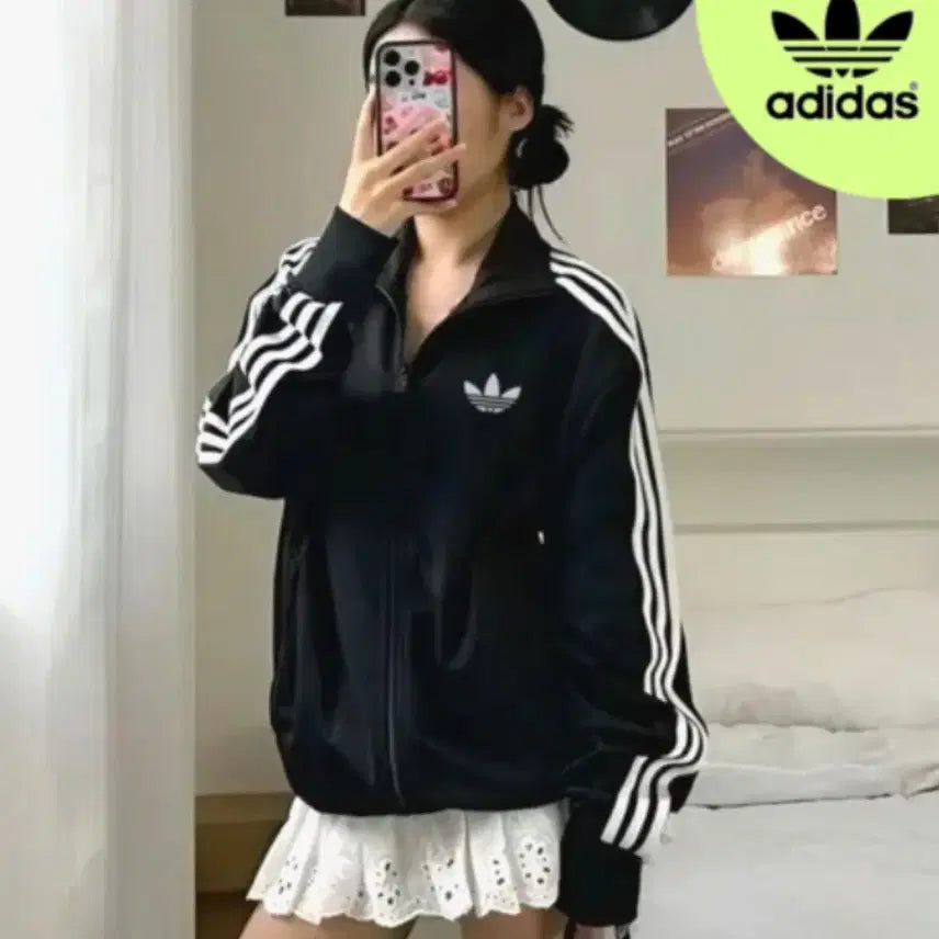 [BUNJANG] Adidas Big Logo Firebird Track Top Jersey Black / [새상품] 아디다스 빅로고 불꽃마크 파이어버드 트랙탑 검정색 져지