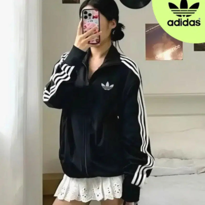 [BUNJANG] Adidas Big Logo Firebird Track Top Jersey Black / [새상품] 아디다스 빅로고 불꽃마크 파이어버드 트랙탑 검정색 져지