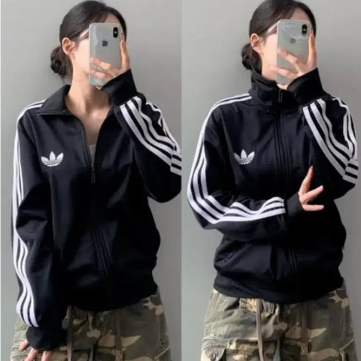 [BUNJANG] Adidas Big Logo Firebird Track Top Jersey Black / [새상품] 아디다스 빅로고 불꽃마크 파이어버드 트랙탑 검정색 져지