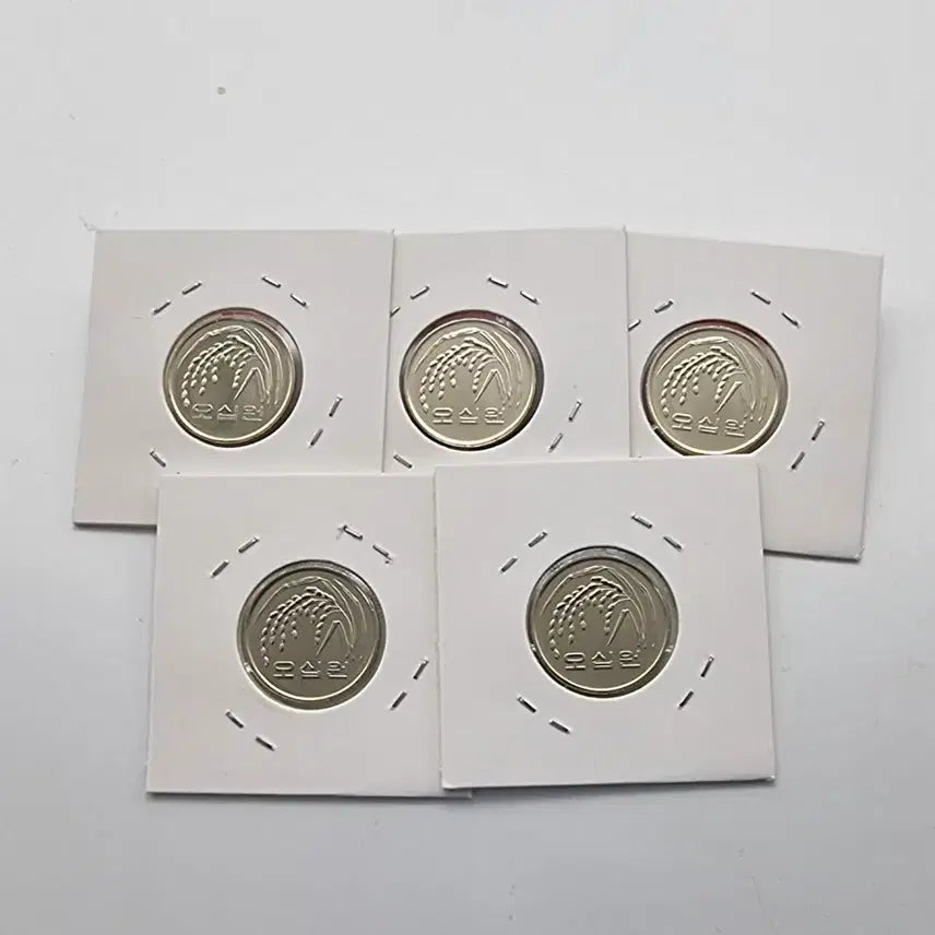 [BUNJANG] 2009 50 Won Coins (Uncirculated, 5 Pieces) / 2009년50주화 5개 미사용