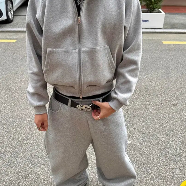 [BUNJANG] So Wood Sagging Big Wide Sweatpants / 수우드 새깅 빅 와이드 스웻팬츠