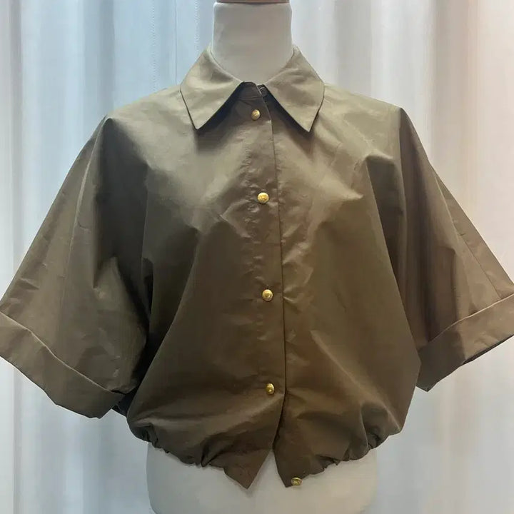 [BUNJANG] Lanvin Collection Beige Brown Button-Up Shirt Blouse (Size 82) / 네고사절23년LANVIN 랑방 컬렉션 셔츠 블라우스 82 베이지 브라운
