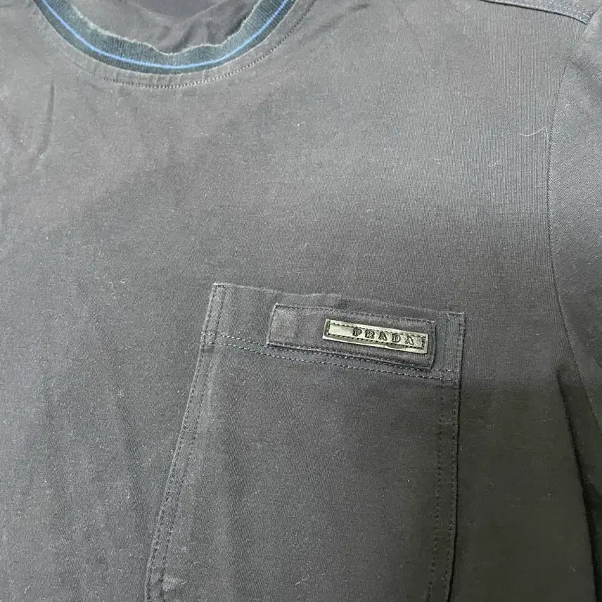 [BUNJANG] Prada Black Pocket Short Sleeve T-Shirt / 프라다 포켓 반팔 티셔츠