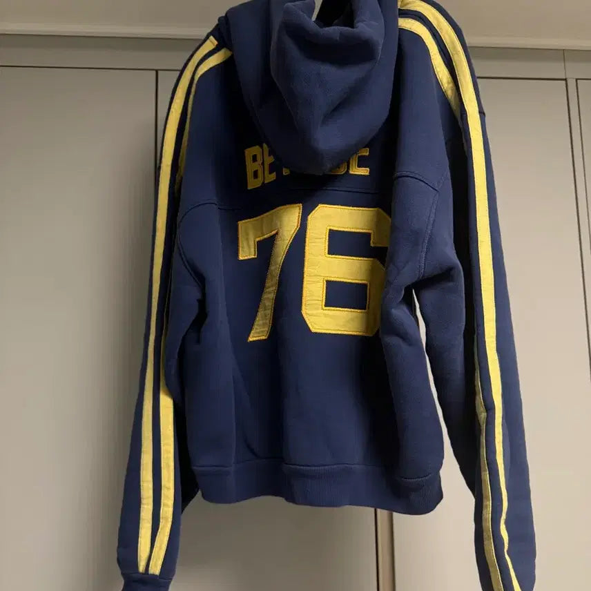 [BUNJANG] ERL Venice Football Hoodie Blue / [L] ERL 베니스 풋볼 후디 블루