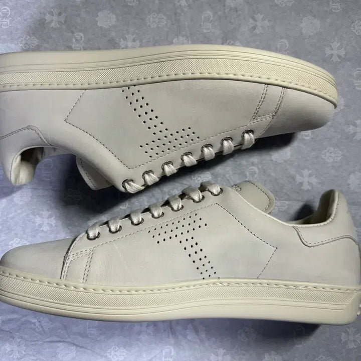 [BUNJANG] Tom Ford Warwick Leather Sneakers Marble Cream Size 7.5 / [7.5] 톰포드 워릭 레더 스니커즈