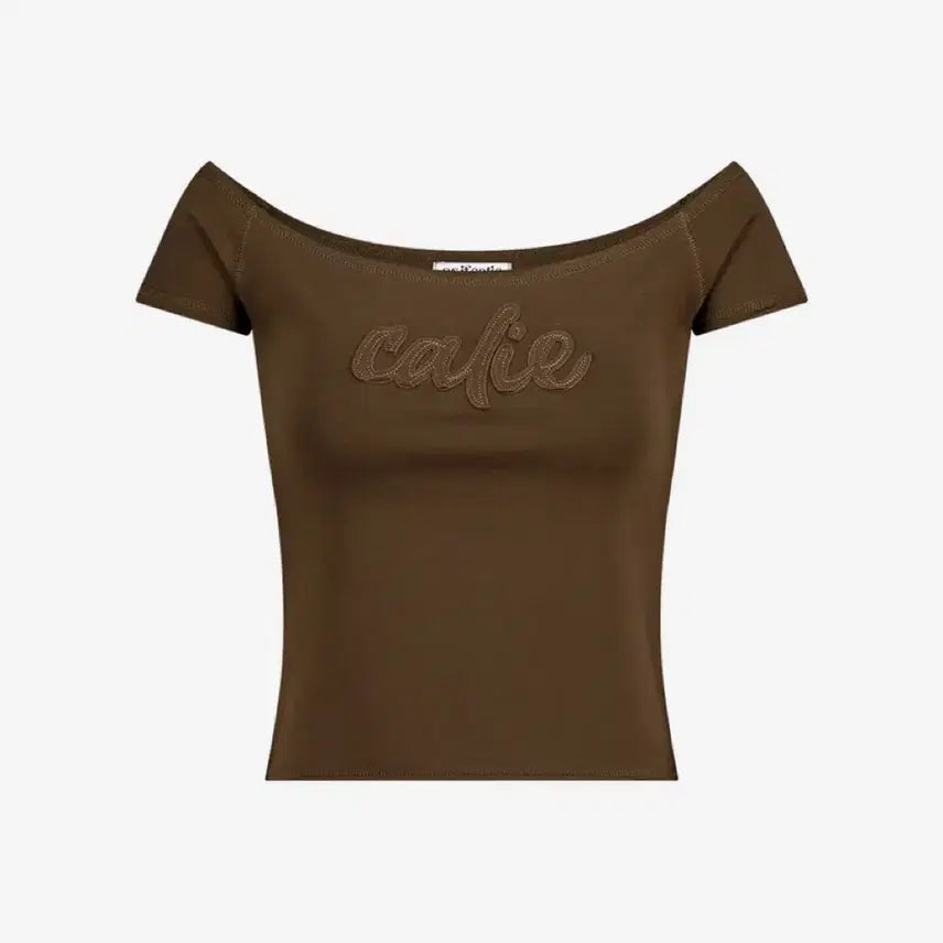 [BUNJANG] As If Gallery Raw Edge Off-Shoulder Top Brown / [택달린 새상품] 에즈이프캘리 raw edge 오프숄더 브라운