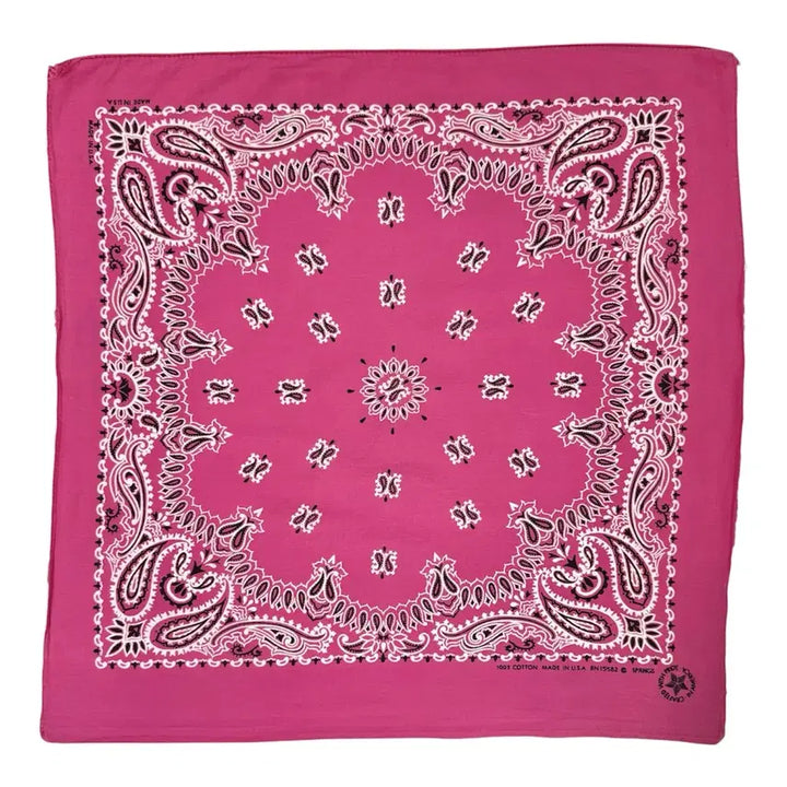 [BUNJANG] Vintage 80s-90s Magenta Paisley Bandana / 80-90s 마젠타 핑크 페이즐리 반다나