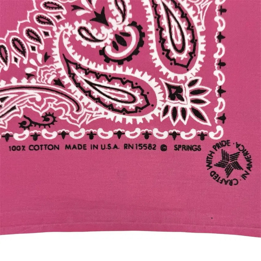[BUNJANG] Vintage 80s-90s Magenta Paisley Bandana / 80-90s 마젠타 핑크 페이즐리 반다나