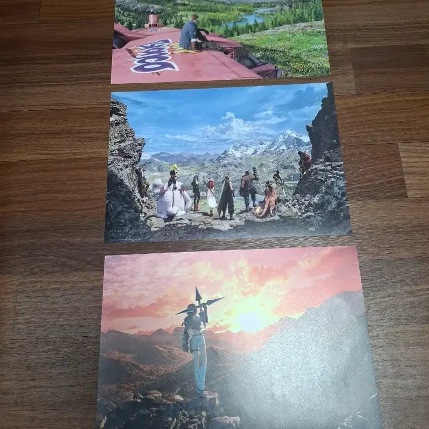 [BUNJANG] Final Fantasy VII Rebirth Collaboration Cafe Exclusive B4 Poster 3-Set / 파이널판타지7 리버스 콜라보 카페 특전 B4 포스터 3종 세트