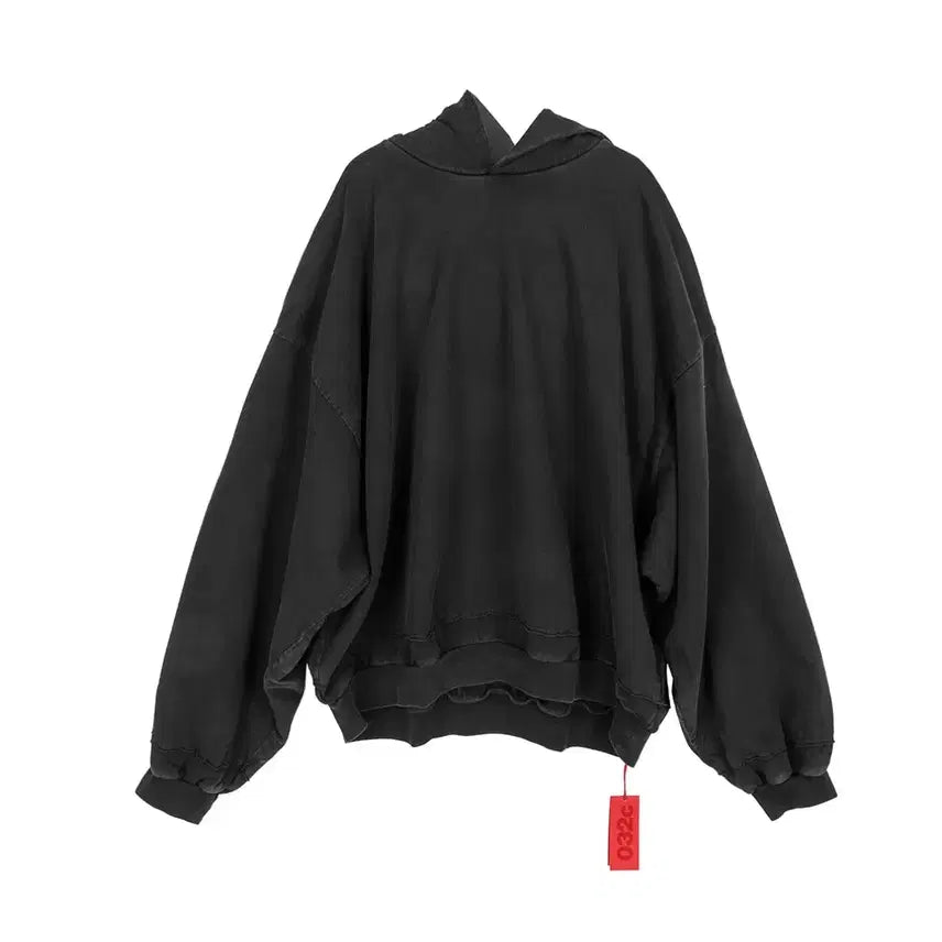 [BUNJANG] 032C Psychic Layered Bubble Hoodie Washed Black XS / [XS] 032C 사이킥 레이어드 버블 후디 워시드블랙