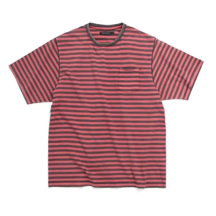 [BUNJANG] Haechi Room VTG Stripe Short Sleeve T-Shirt / 해칭룸 vtg 스트라이프 반팔티