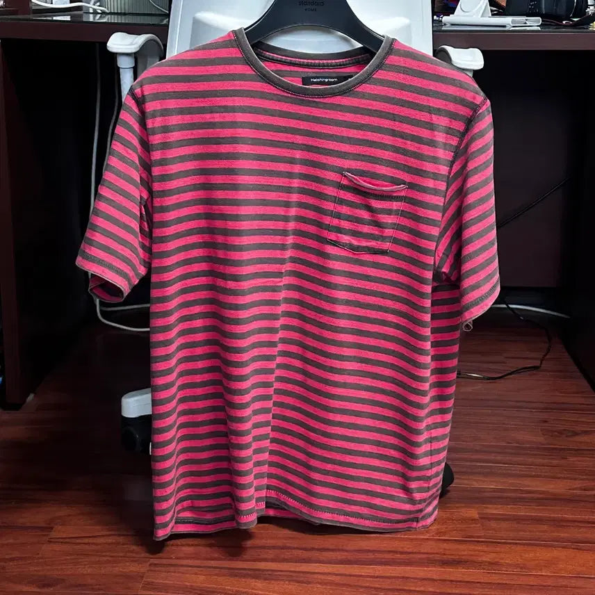 [BUNJANG] Haechi Room VTG Stripe Short Sleeve T-Shirt / 해칭룸 vtg 스트라이프 반팔티
