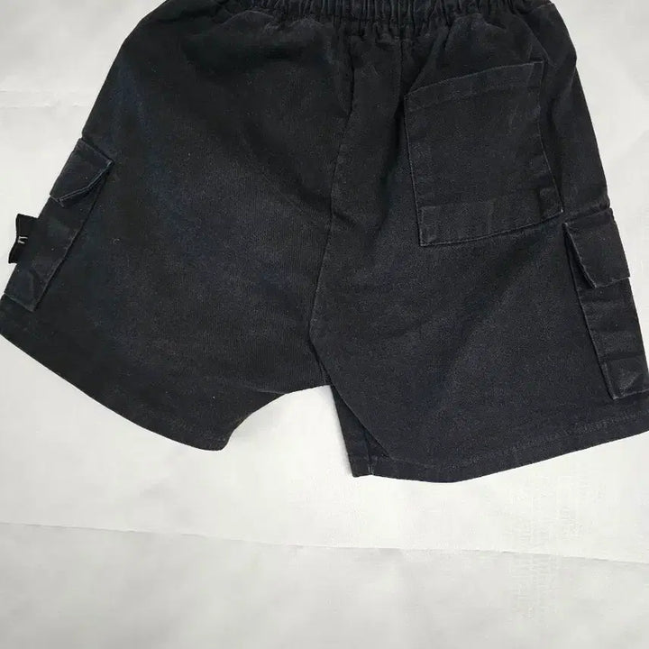 [BUNJANG] Stone Island Black Denim Cargo Shorts / 스톤아일랜드 블랙 빈티지형 카고 반바지