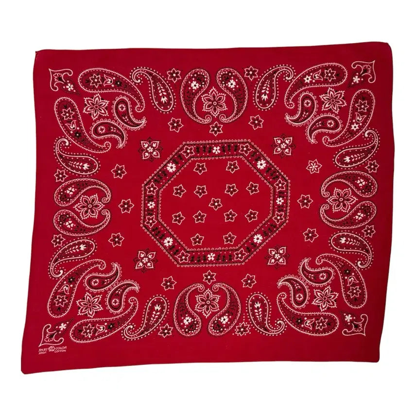 [BUNJANG] 60s-70s Elephant Red Paisley Bandana / 60-70s 엘리펀트 레드 페이즐리 반다나