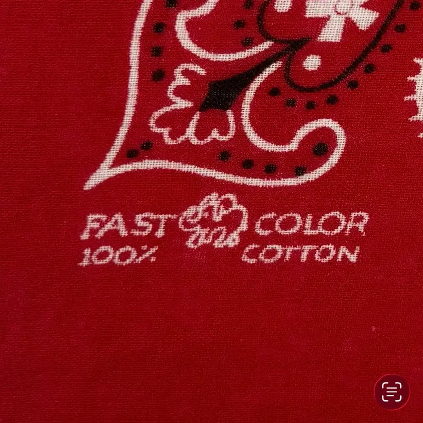 [BUNJANG] 60s-70s Elephant Red Paisley Bandana / 60-70s 엘리펀트 레드 페이즐리 반다나