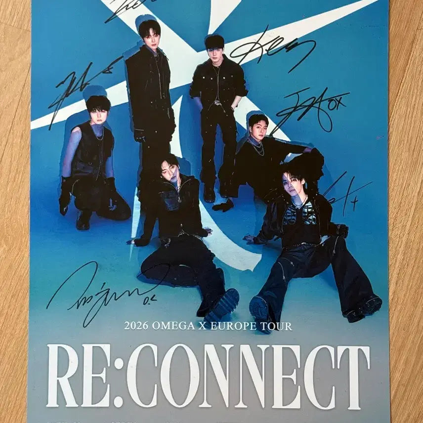 [BUNJANG] OMEGA X Europe Tour Autographed Poster / 오메가엑스 유럽투어 친필싸인 포스터