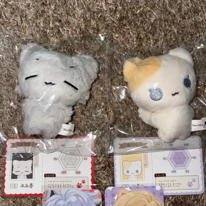 [BUNJANG] PLAVE Unofficial Plushie - Euno, Noah (Set of 2) - Sealed + Standard POB / 플레이브 비공식 인형 플룽이 으노룽 놔룽이 미개봉+기본 특전