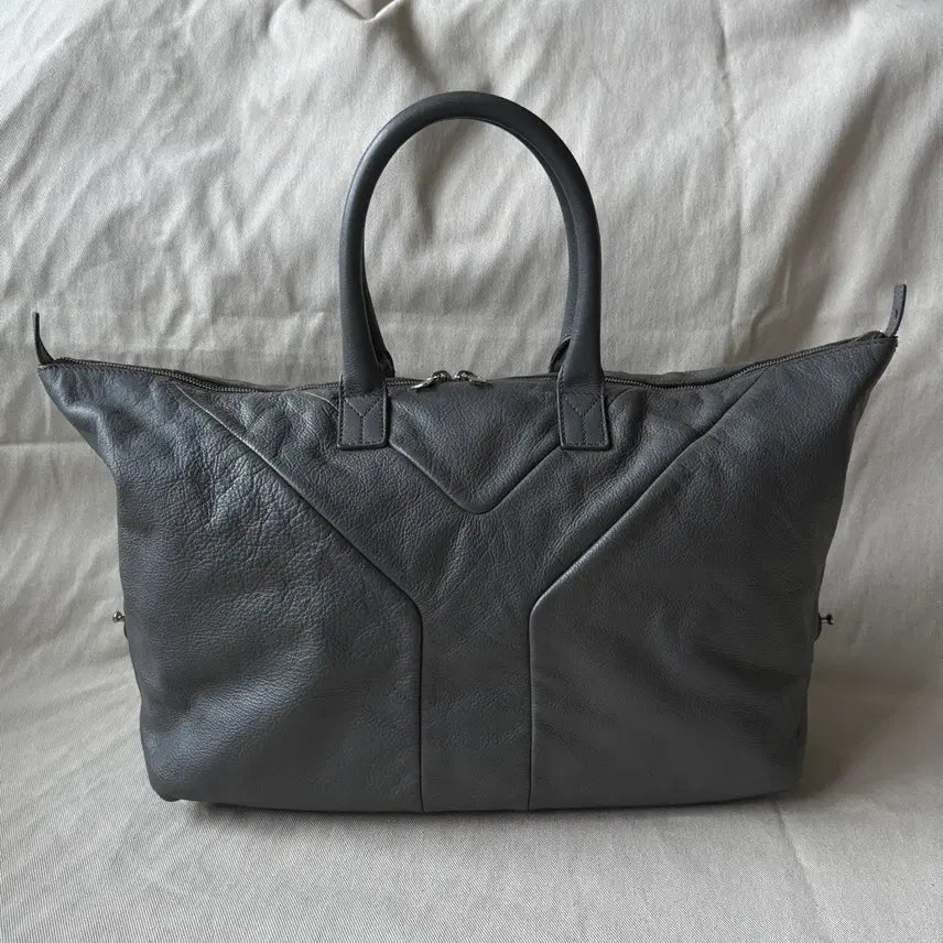 [BUNJANG] Saint Laurent Y Easy Bag Leather Boston Bag Grey / 입생로랑 Y 이지백 / 가죽 보스턴백 그레이