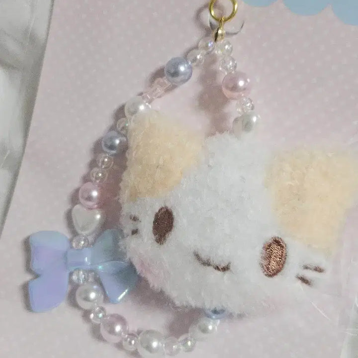 [BUNJANG] Sanrio Marshmallow My Fuwa Fuwa Nyan-ko Face Mascot Strap / 새상품 산리오 마슈마로 마이후와후와냥코 페이스 마스코트 스트랩