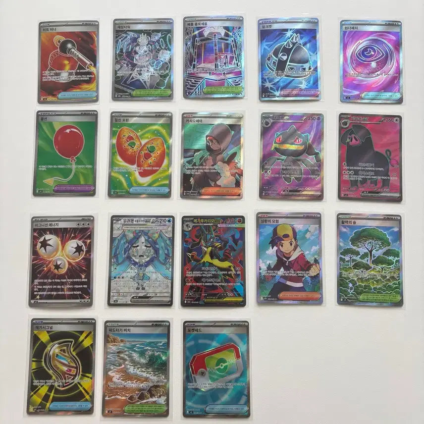[BUNJANG] Pokemon Card SR Bundle Set (18 Cards) - Mega Lucario EX, Adventures in Hisui, etc. / 포켓몬 카드 SR 18장 일괄 (메가루카리오ex, 심향의 모험 등)