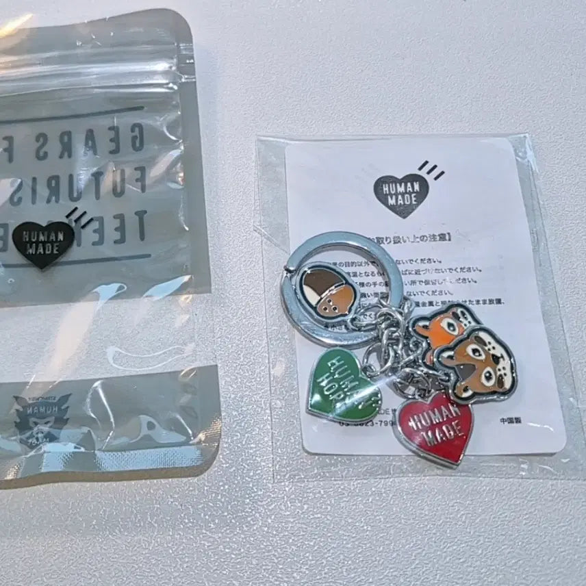 [BUNJANG] Human Made x J-Hope BTS Collaboration Silver Charm Keychain / 휴먼메이드 BTS 제이홉 콜라보 참 실버 키링