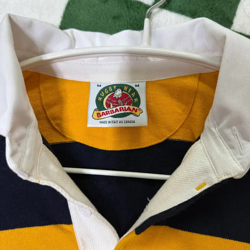[BUNJANG] Barbarian Honeybee Rugby Shirt / 바바리안 럭비티 꿀벌 럭비티
