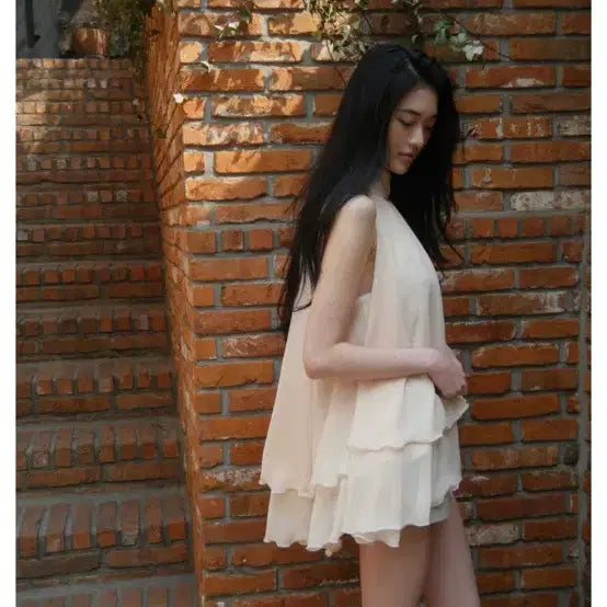 [BUNJANG] Seer Melted Heart Blouse Peach Beige / Seer 씨어 블라우스 melted heart blouse 피치베이지