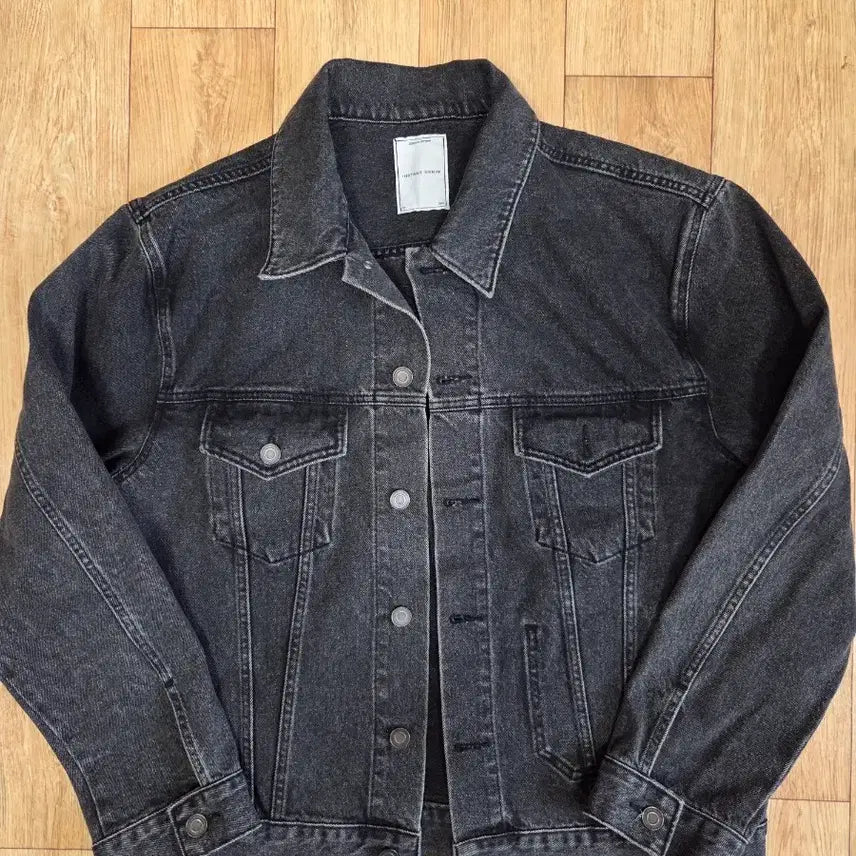 [BUNJANG] Branded Black Denim Jacket / 브랜디드 블랙 데님 자켓