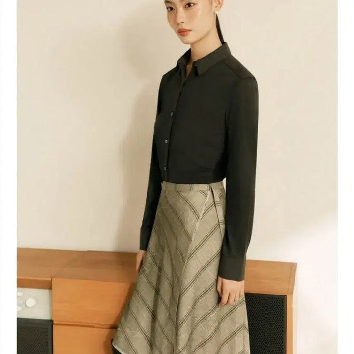[BUNJANG] The Edge Soft Silk Shirt Size 55 (New) / 더엣지 소프트실켓셔츠55사이즈(새상품)