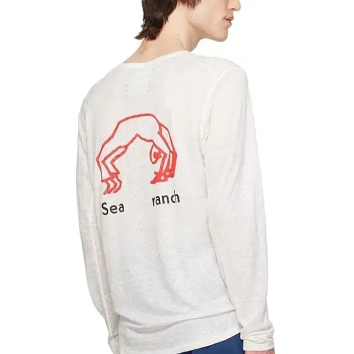 [BUNJANG] District Vision Off Crewneck Long Sleeve T-Shirt White / 디스트릭비전 오프 크루넥