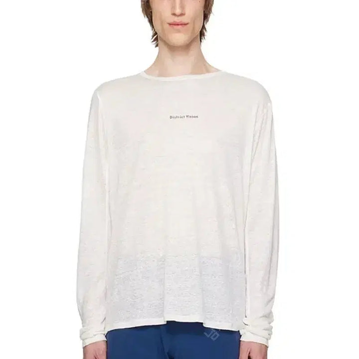 [BUNJANG] District Vision Off Crewneck Long Sleeve T-Shirt White / 디스트릭비전 오프 크루넥