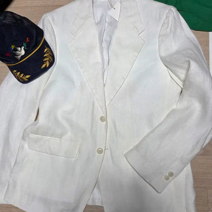 [BUNJANG] ZARA Linen Blazer Cream White Size 52 / (새상품)자라 화이트크림 린넨 블레이저 자켓 수트