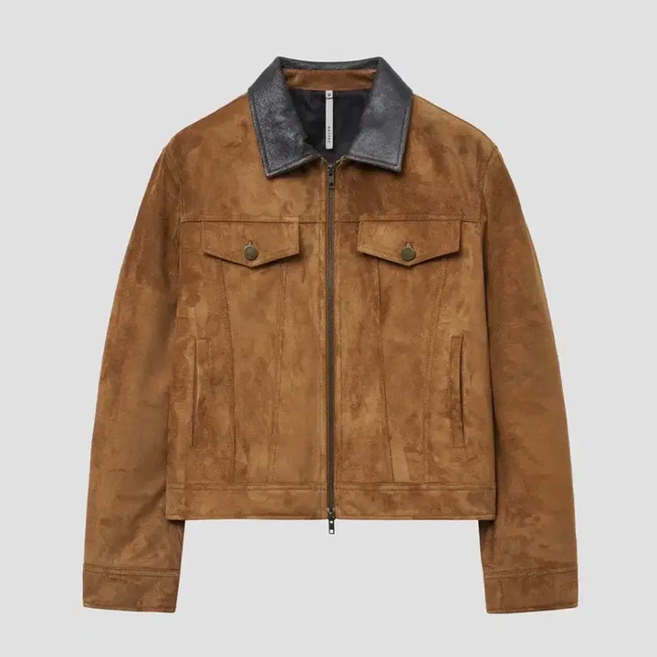 [BUNJANG] Noir Suede Western Crop Jacket / 노이어 스웨이드 웨스턴 크롭 자켓