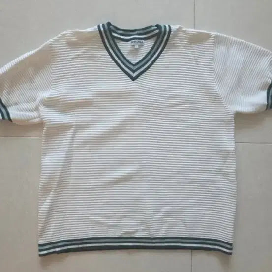 [BUNJANG] PSC V-Neck Knit Short Sleeve T-Shirt - L / 피에스씨 PSC 브이넥 니트 반팔티 L