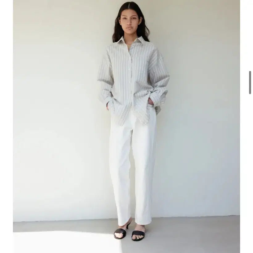 [BUNJANG] NCSSORY Stripe Shirt / ncssry 네세서리 스트라이프 셔츠 (1번 입음)