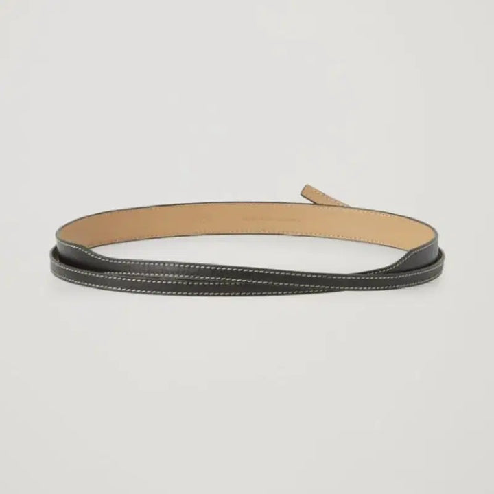 [BUNJANG] COS Tie Leather Belt Black / 코스 COS 타이 레더 벨트