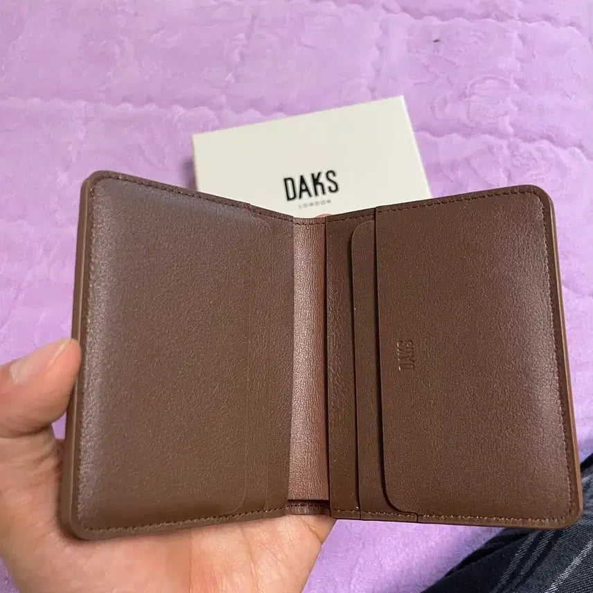 [BUNJANG] DAKS Slim Bifold Wallet Brown / 닥스 슬림 브라운 반지갑