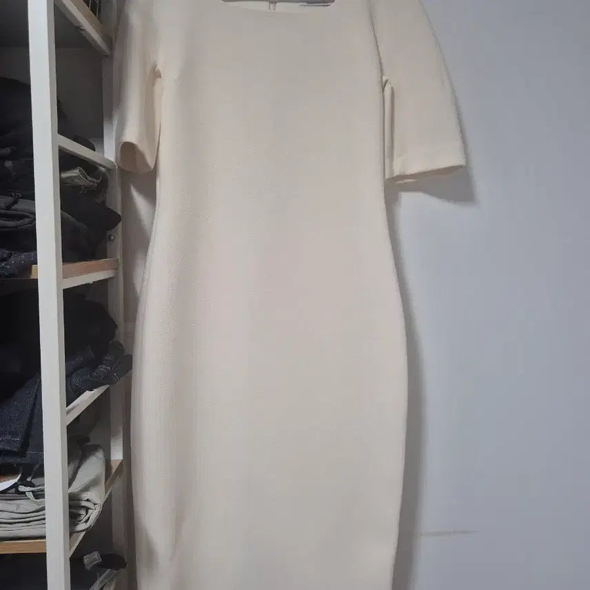 [BUNJANG] Cream Long Dress / 롱원피스 크림색(셀프웨딩촬영용 구매)