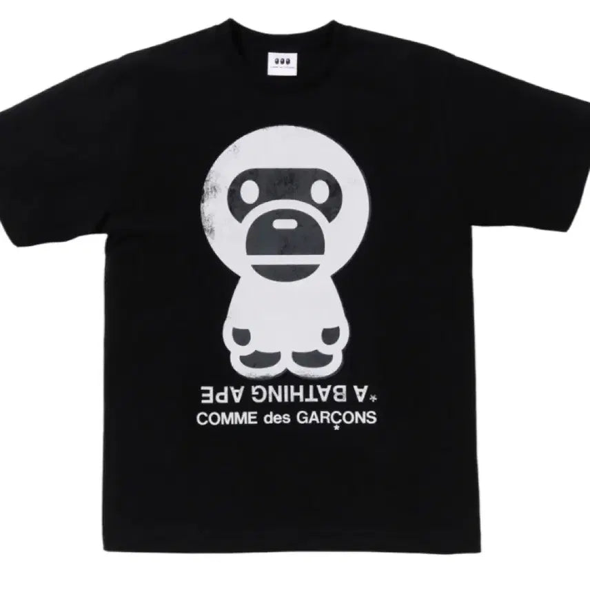 [BUNJANG] Comme des Garçons x Bape Short Sleeve T-Shirt Black / 꼼데가르송x베이프 반팔 티셔츠 블랙