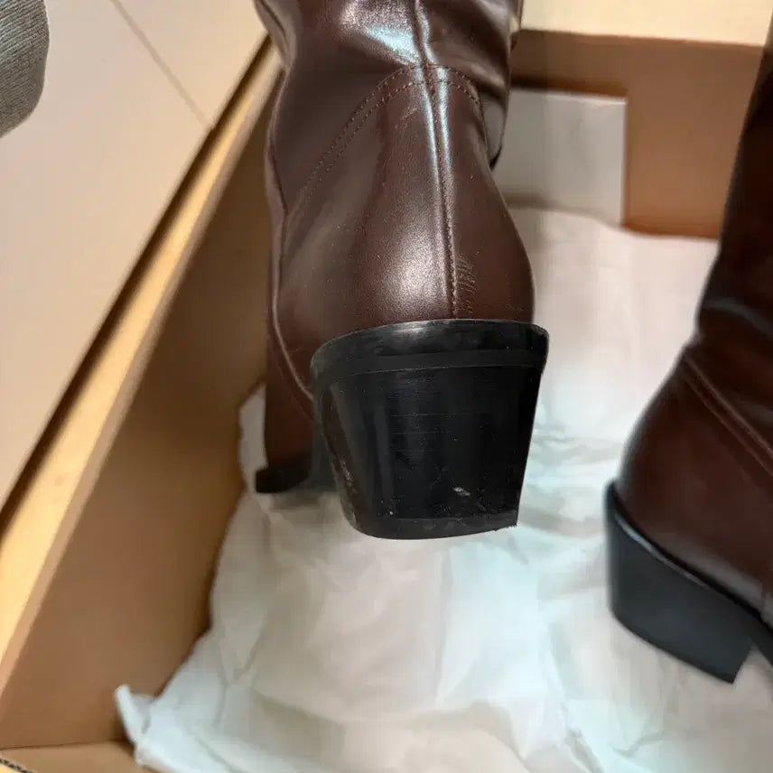 [BUNJANG] Ethos Lumibuts Leather Boots Brown / 에토스 루미부츠 240 브라운