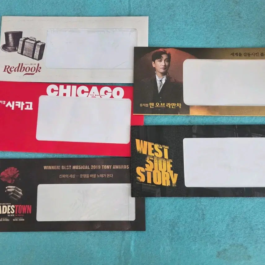 [BUNJANG] Musical/Concert Ticket Envelopes Set (5 Types) / 일괄) 뮤지컬/콘서트 티켓봉투 5종