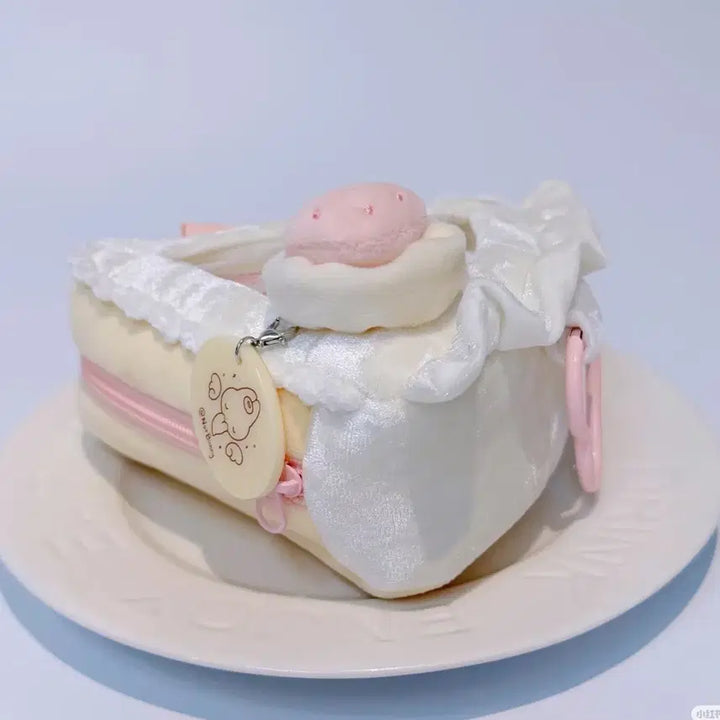 [BUNJANG] Strawberry Cake Plush Storage Bag / 현물) 10cm 인형 누이 보관 가방 딸기 케이크