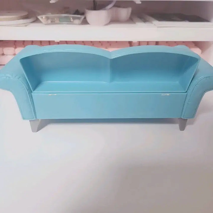[BUNJANG] 2002 Vintage Barbie Living Room Playset Sofa Blue / 2002 빈티지 바비 거실 플레이세트 소파 블루
