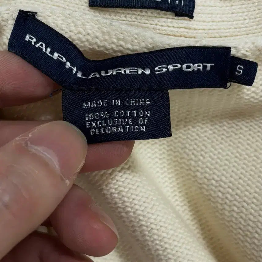 [BUNJANG] Polo Ralph Lauren Sport Big Logo Cardigan / 폴로 랄프로렌 스포츠 빅로고 가디건
