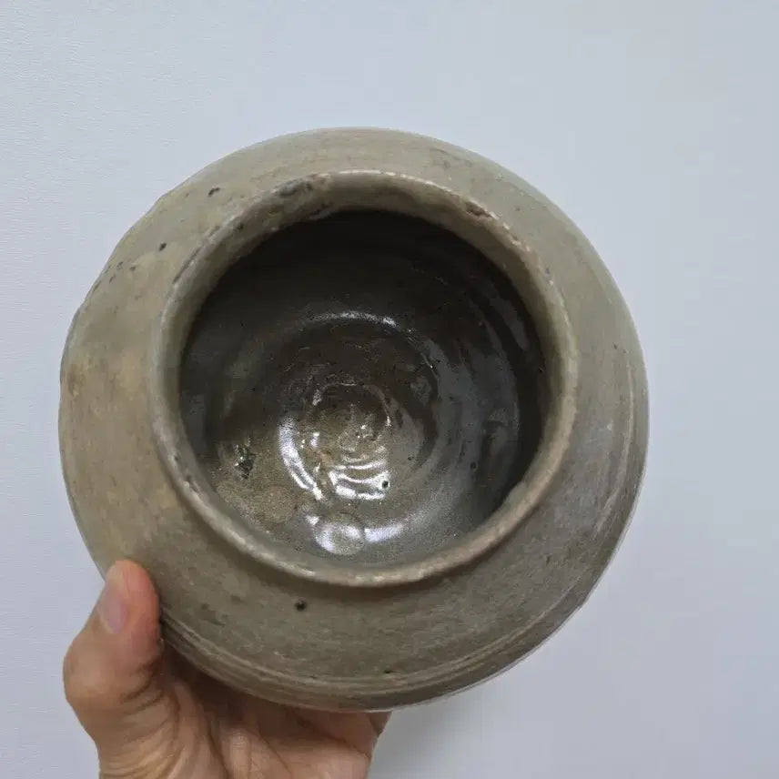 [BUNJANG] Authentic Early Joseon Buncheong Ware Sun Pattern Tea Caddy / 진품 조선초기 분청자 선문 차호 골동품
