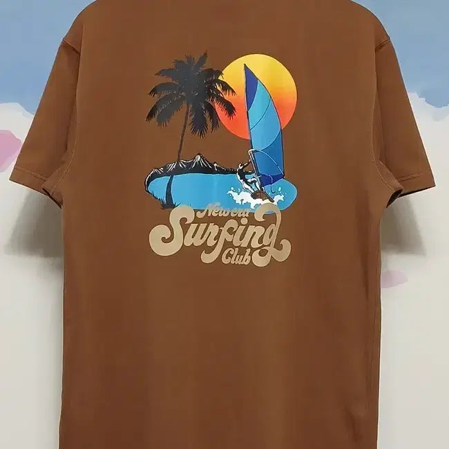 [BUNJANG] New Era Surfing T-Shirt XL Brown / (XL) 뉴에라 서핑 반팔티
