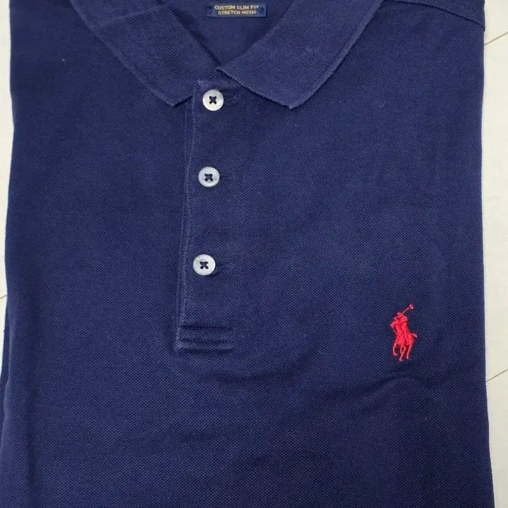 [BUNJANG] Polo Ralph Lauren Custom Slim Fit Polo Shirt Navy M / 폴로 랄프로렌 커스텀 슬림핏 카라티 네이비 M