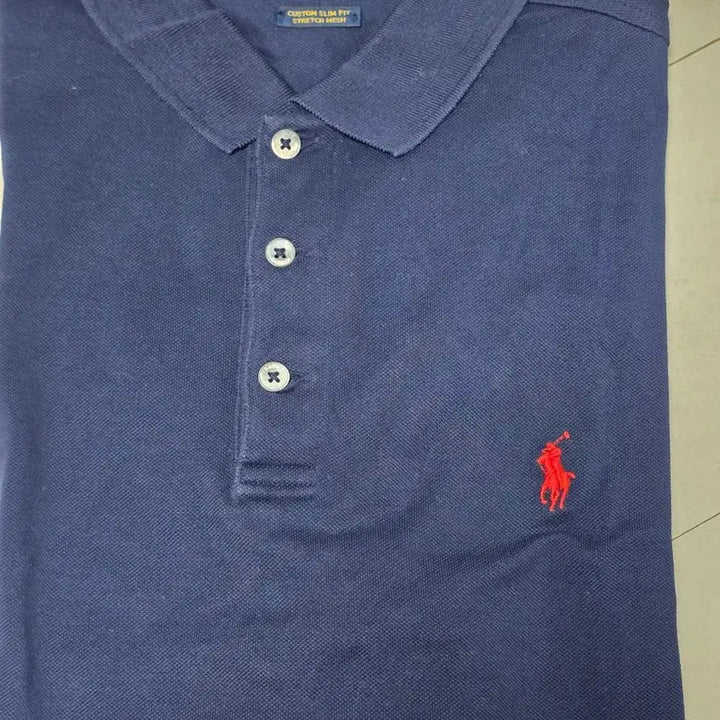 [BUNJANG] Polo Ralph Lauren Custom Slim Fit Polo Shirt Navy M / 폴로 랄프로렌 커스텀 슬림핏 카라티 네이비 M